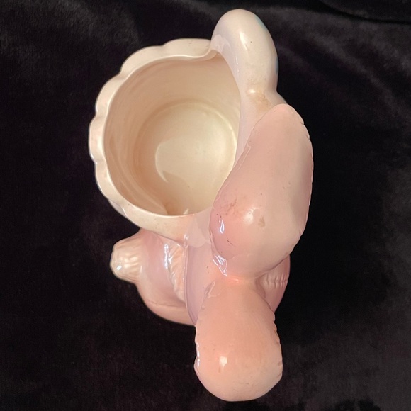 Vintage MCM Parma Anthropomorphic Bunny with Easter Basket Ceramic Planter - Picture 8 of 11